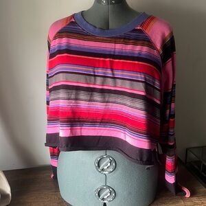 Free People Baja Striped Long Sleeve T-Shirt, XS